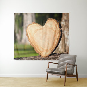 wooden heart tapestry