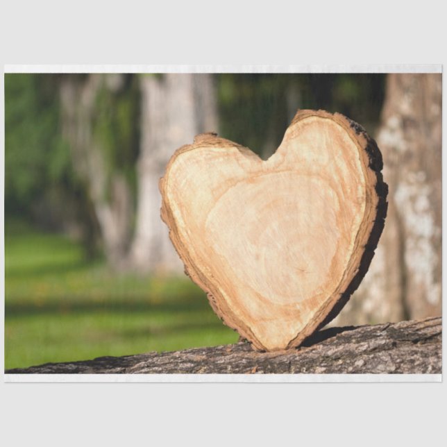 wooden heart tissue paper (Front)