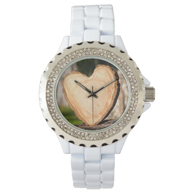 wooden heart watch (Front)