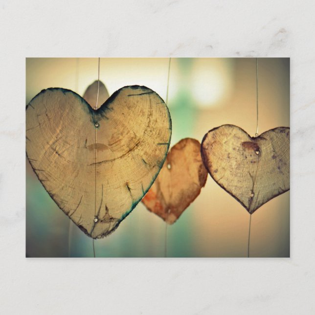 Wooden Hearts  Postcard (Front)