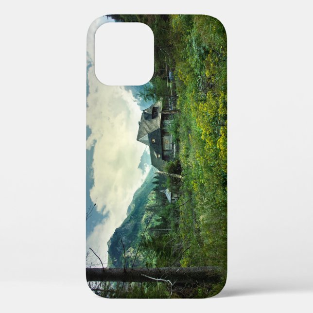 Wooden house, mountain nature scenery. Case-Mate iPhone case (Back)