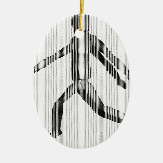 Wooden Human Mannequin Ceramic Tree Decoration (Front)