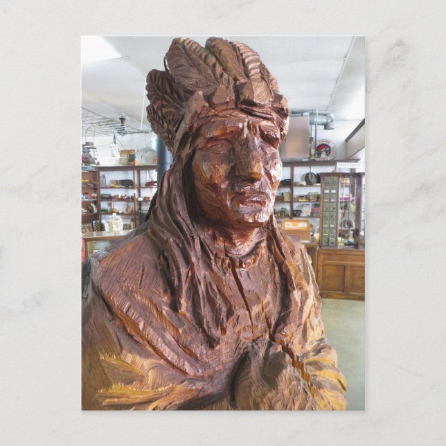 Wooden Indian Postcard (Front)