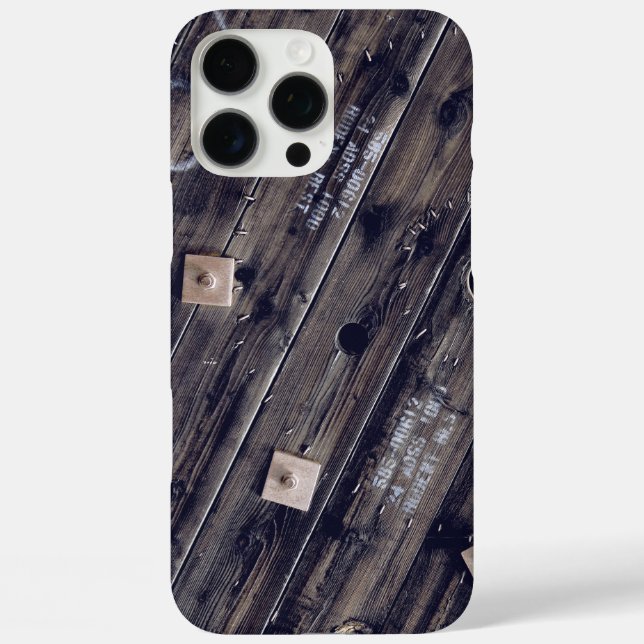 Wooden Industrial Wire Spool Case-Mate iPhone Case (Back)