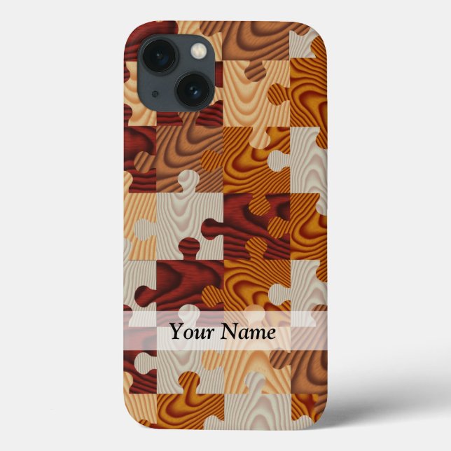 Wooden jigsaw puzzle Case-Mate iPhone case (Back)