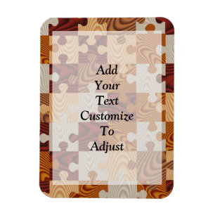 Wooden jigsaw puzzle magnet