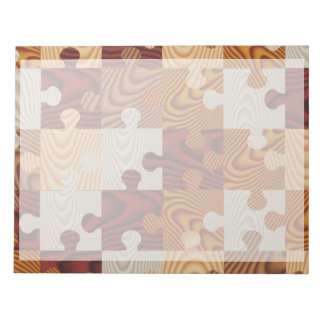 Wooden jigsaw puzzle notepad