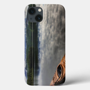 Wooden kayak on shore of Beaver Lake iPhone 13 Case