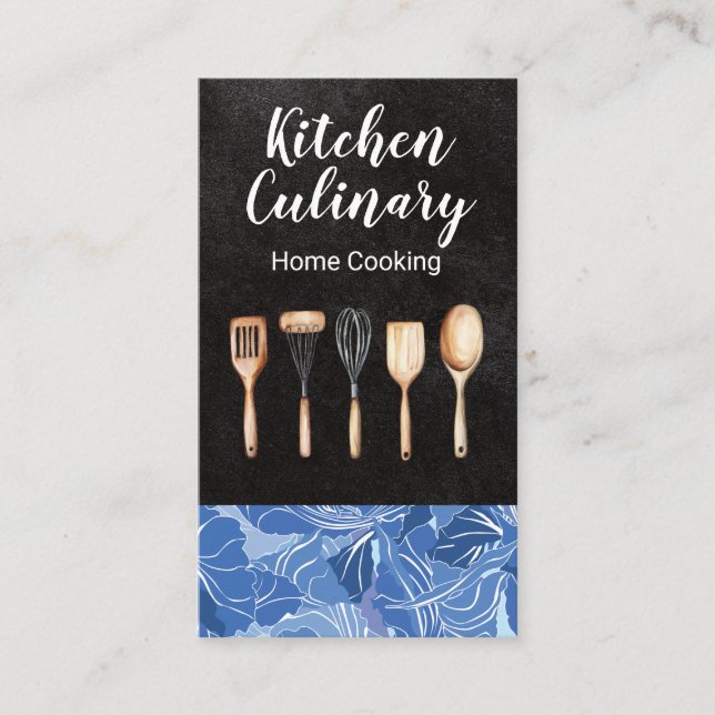 Wooden Kitchen Utensils Business Card (Front)