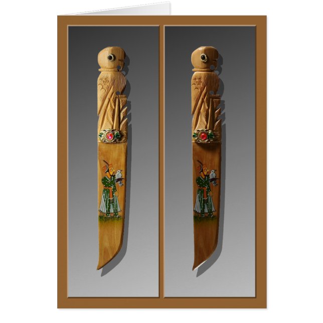 Wooden Knives Bookmark Card (Front)