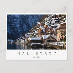 Wooden lakeside houses in Hallstatt, Austria Postcard
