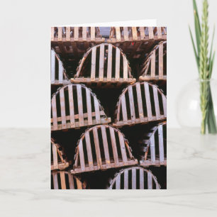 Wooden Lobster Traps Vertical Card