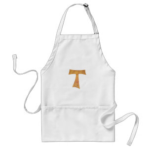 Wooden Look Franciscan Tau Cross Standard Apron