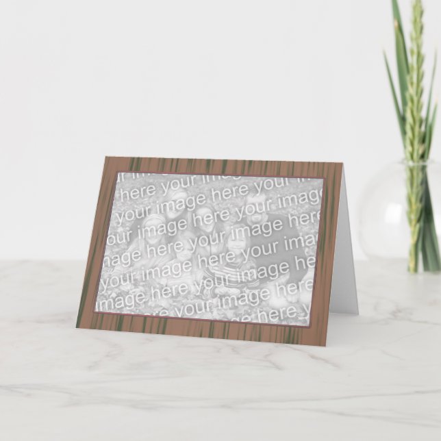 Wooden Look (photo frame) Card (Front)