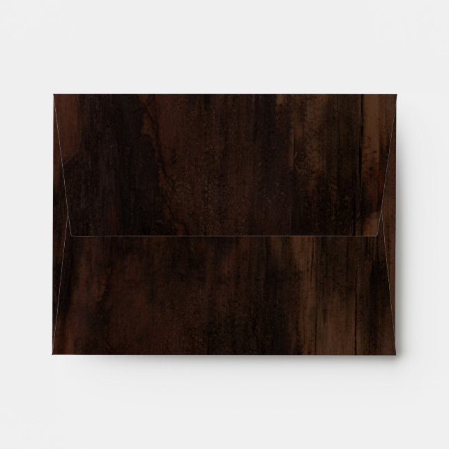 Wooden Look Rustic Country Invitation Envelope (Back (Top Flap))