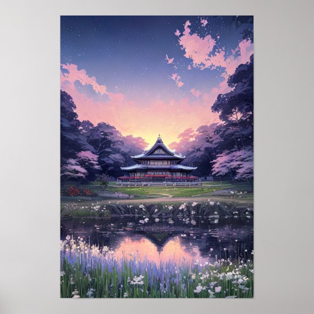 Wooden Mansion Amidst Nature's Embrace Poster (Front)