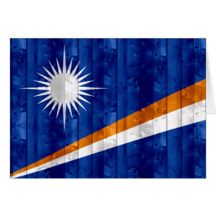 Wooden Marshallese Flag