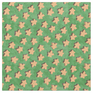 Wooden Meeple on Green   Game Night Fabric