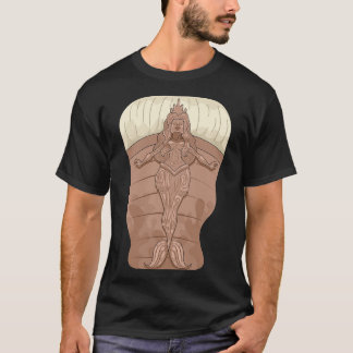 wooden Mermaid Sticker T-Shirt