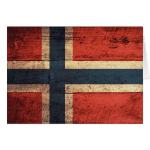Wooden Norway Flag