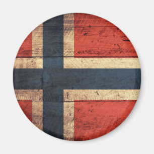 Wooden Norway Flag Magnet