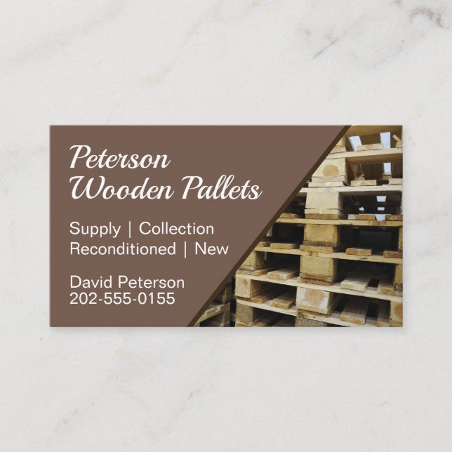 Wooden Pallet  Business Card (Front)