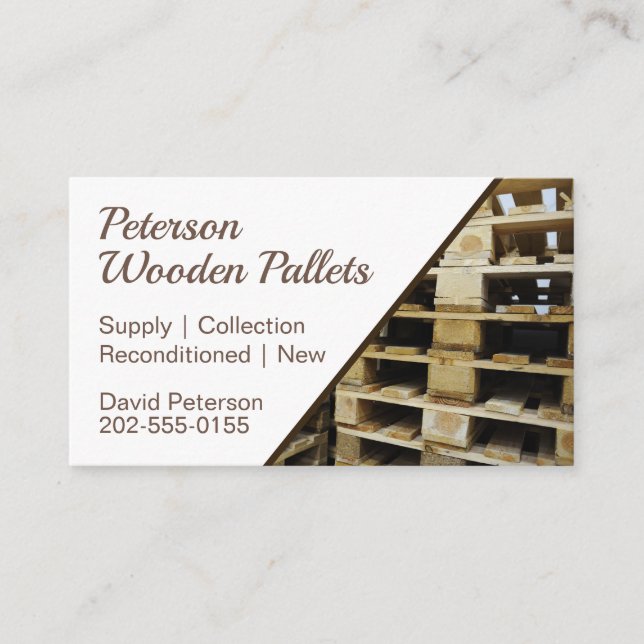 Wooden Pallet Business Card (Front)