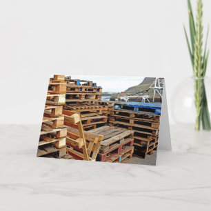 Wooden Pallets on the Dock Card