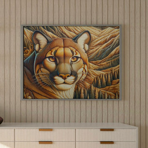 Wooden Panther Decoupage Tissue Paper