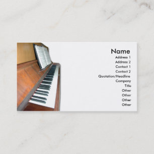Wooden Piano Business Card