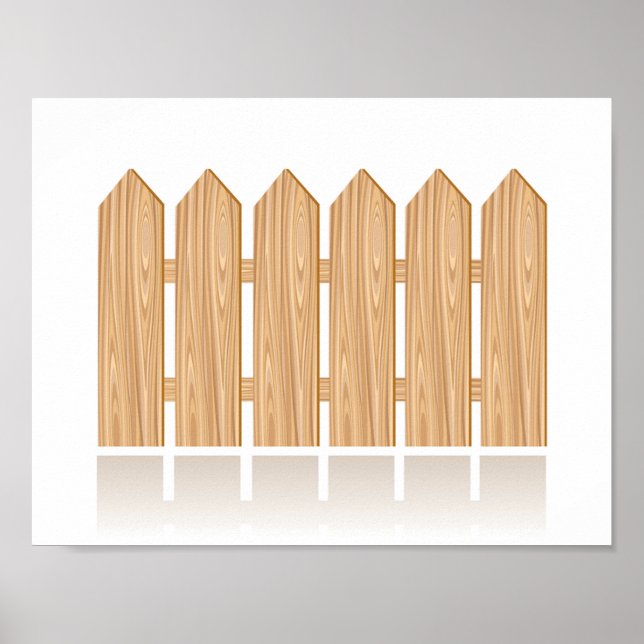 Wooden Picket Fence Poster (Front)