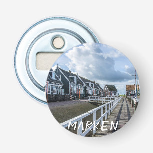 Wooden pier in Marken, Netherlands Bottle Opener