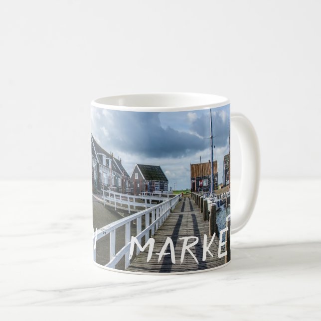 Wooden pier in Marken, Netherlands Coffee Mug (Front Right)