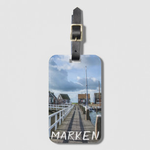 Wooden pier in Marken, Netherlands Luggage Tag