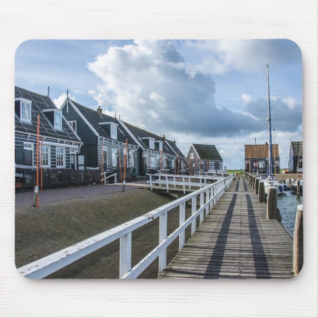 Wooden pier in Marken, Netherlands Mouse Pad (Front)