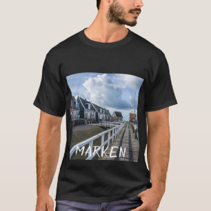 Wooden pier in Marken, Netherlands T-Shirt