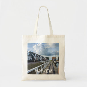 Wooden pier in Marken, Netherlands Tote Bag