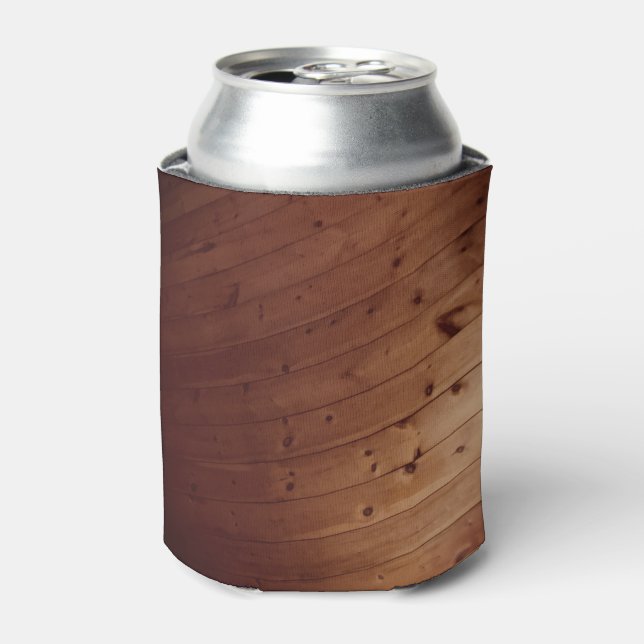 Wooden Pine Panels Photography Art Can Cooler (Can Front)