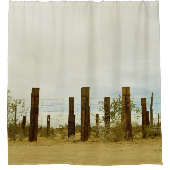 Wooden Posts/Fence Cool Unique Shower Curtain (Front)