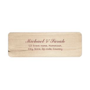 Wooden Return Address Label