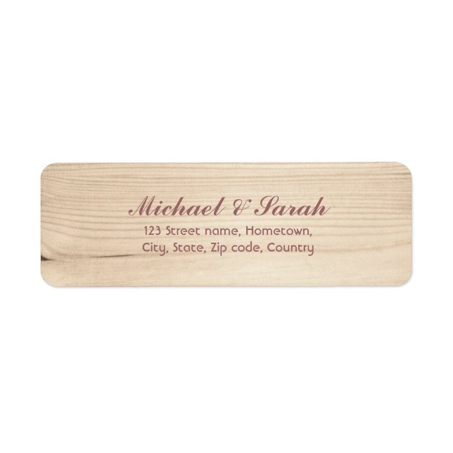 Wooden Return Address Label (Front)