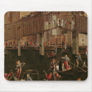 Wooden Rialto Bridge, from the Miracle of the Reli Mouse Pad