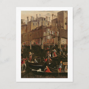 Wooden Rialto Bridge, from the Miracle of the Reli Postcard