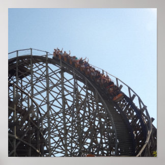 Wooden Roller Coaster 12X12 Poster
