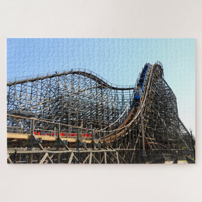 Wooden Roller Coaster Jigsaw Puzzle (Horizontal)