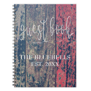 Wooden Rough Timber Beach House Personalised Notebook