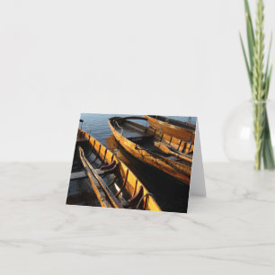 Wooden Row Boats - Derwentwater, Lake District Card