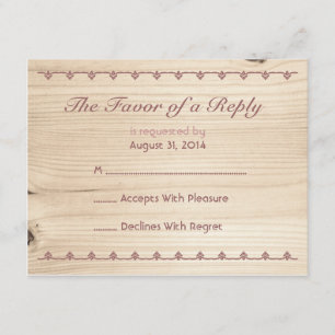 Wooden RSVP