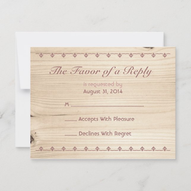 Wooden RSVP Card (Front)