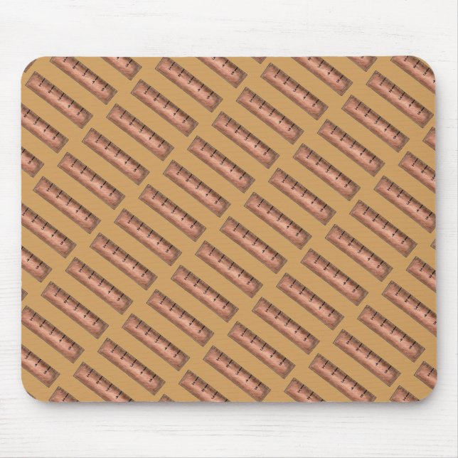 Wooden Ruler Math Teacher Gift Mouse Pad (Front)